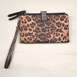 Brighton African Stories leopard print zip wallet